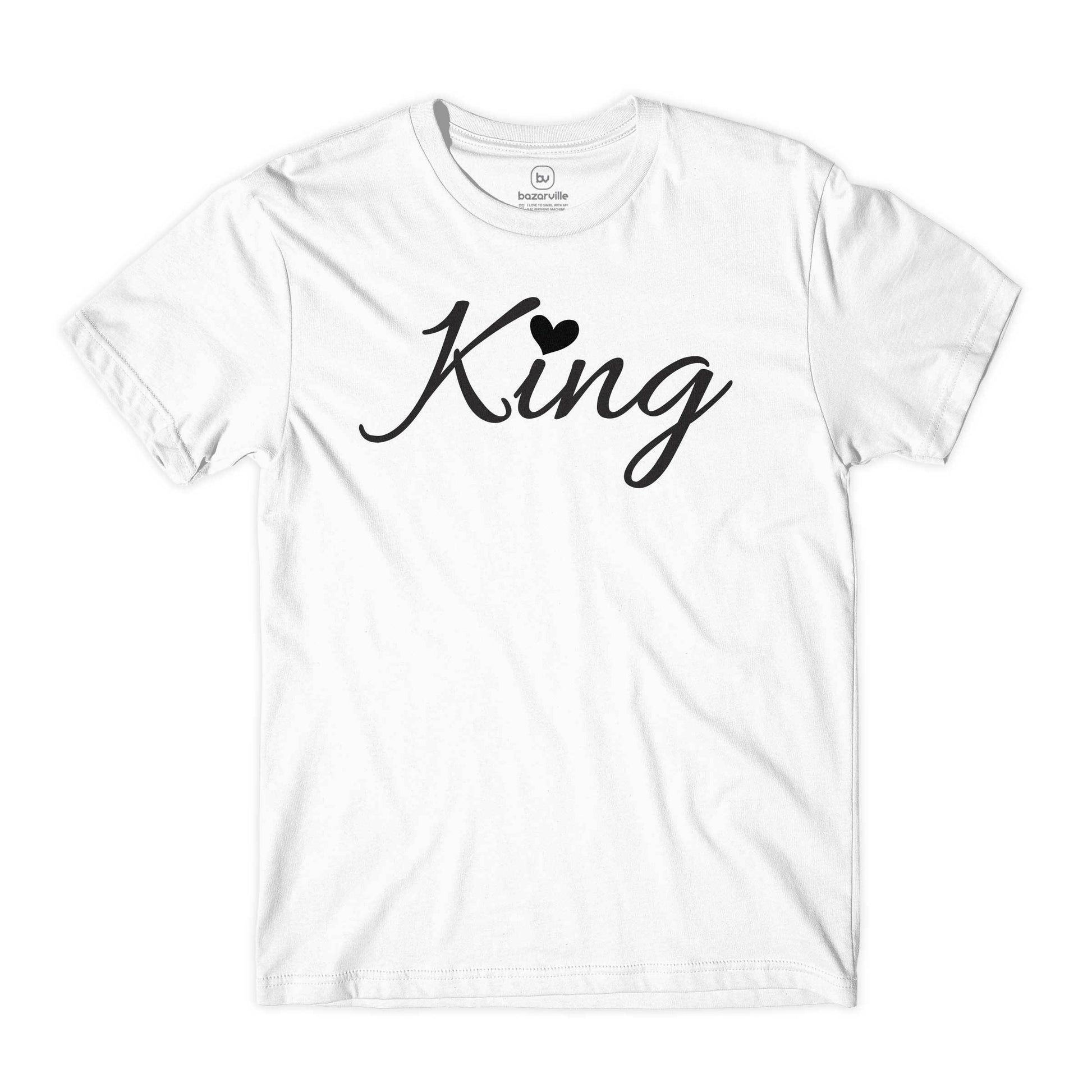 Bazarville Couple Design White / MEN / XS King Queen - Couple Tee