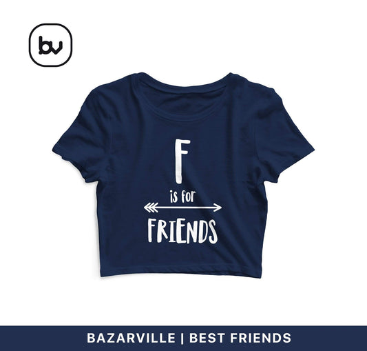 Bazarville Crop Design S / Navy F is for Friends