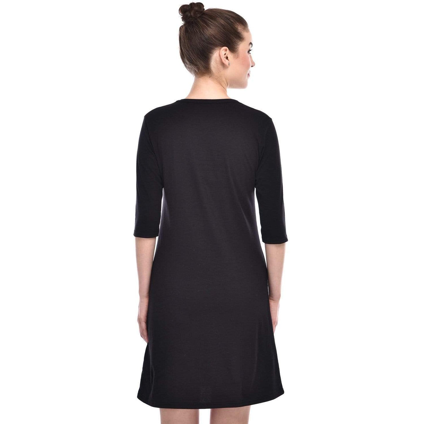 Bazarville Customer XS / 100% Cotton / Charcoal Black Bazarville Charcoal Black T-shirt Dress