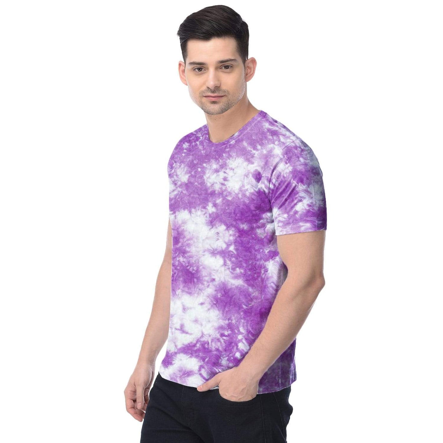 Bazarville Tie Dye Lilac Marble Effect Tie Dye Unisex Tshirt