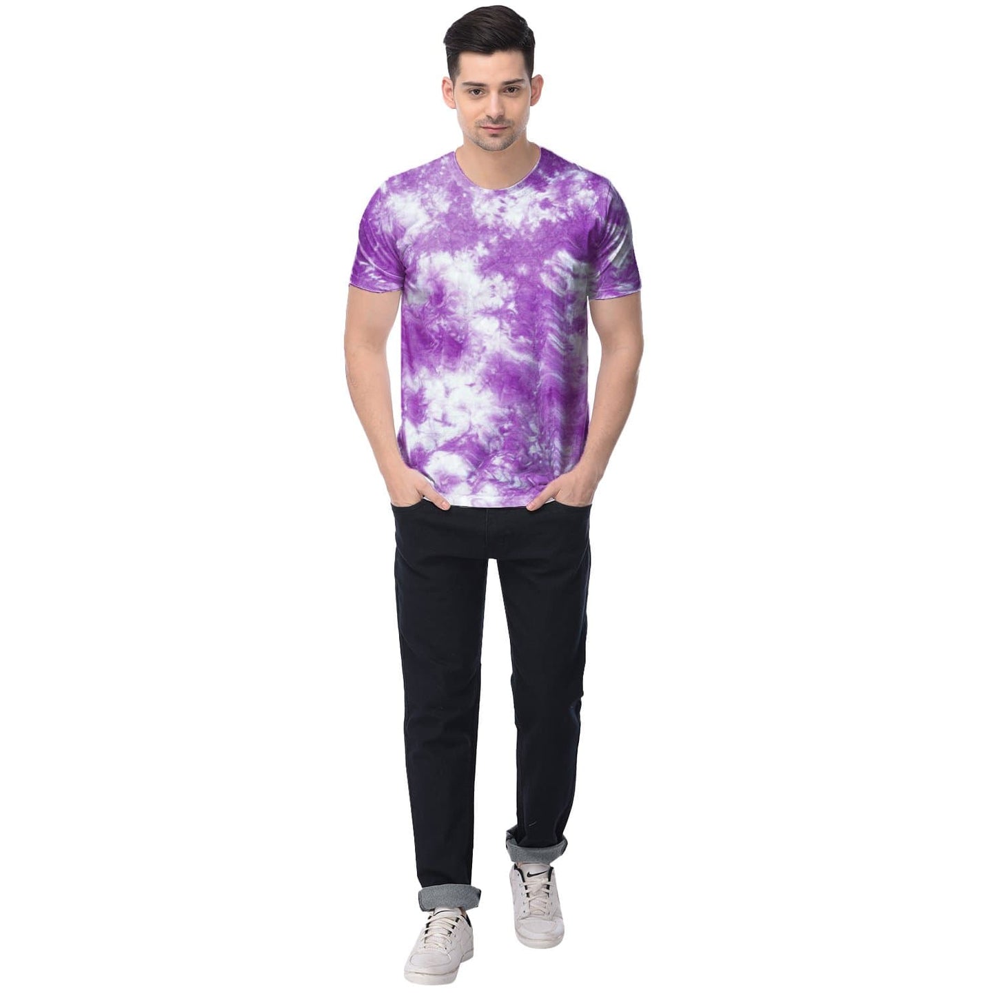 Bazarville Tie Dye Lilac Tie Dye Unisex Tshirt