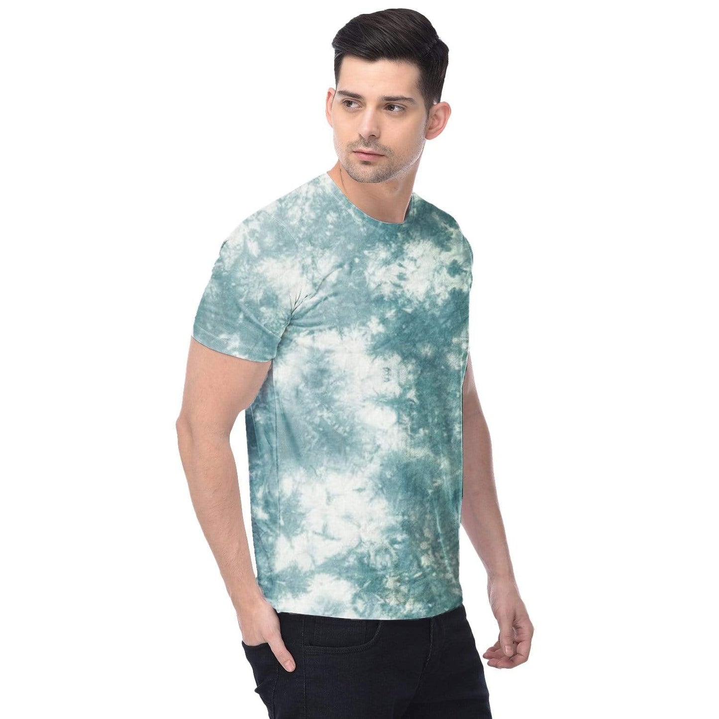 Bazarville Tie Dye Marine Green Tie Dye Unisex Tshirt