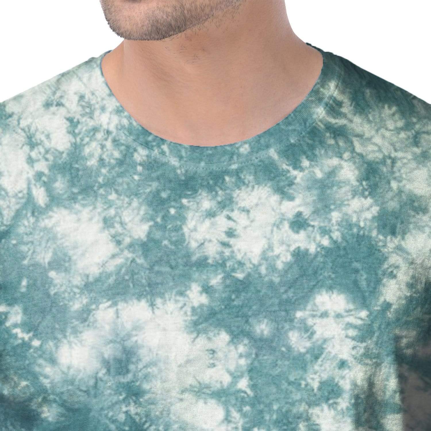 Bazarville Tie Dye Marine Green Tie Dye Unisex Tshirt