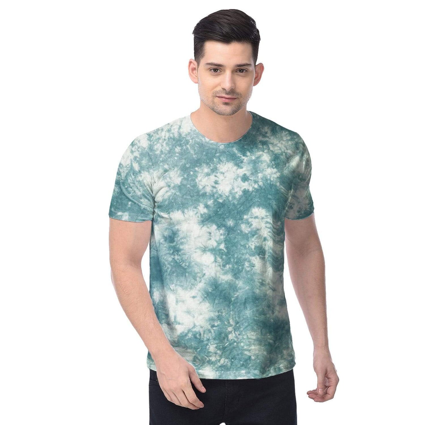 Bazarville Tie Dye Marine Green Tie Dye Unisex Tshirt