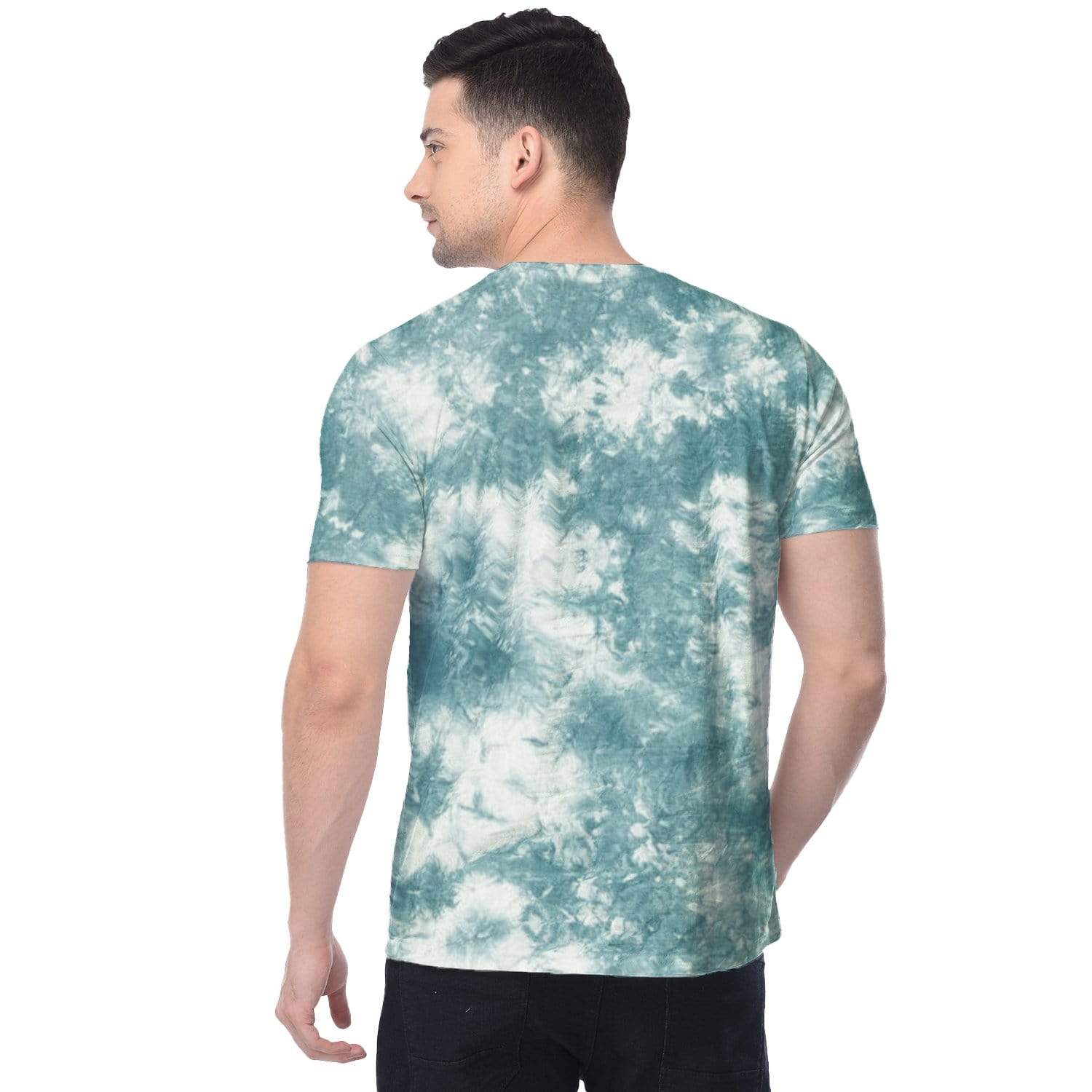 Bazarville Tie Dye Marine Green Tie Dye Unisex Tshirt