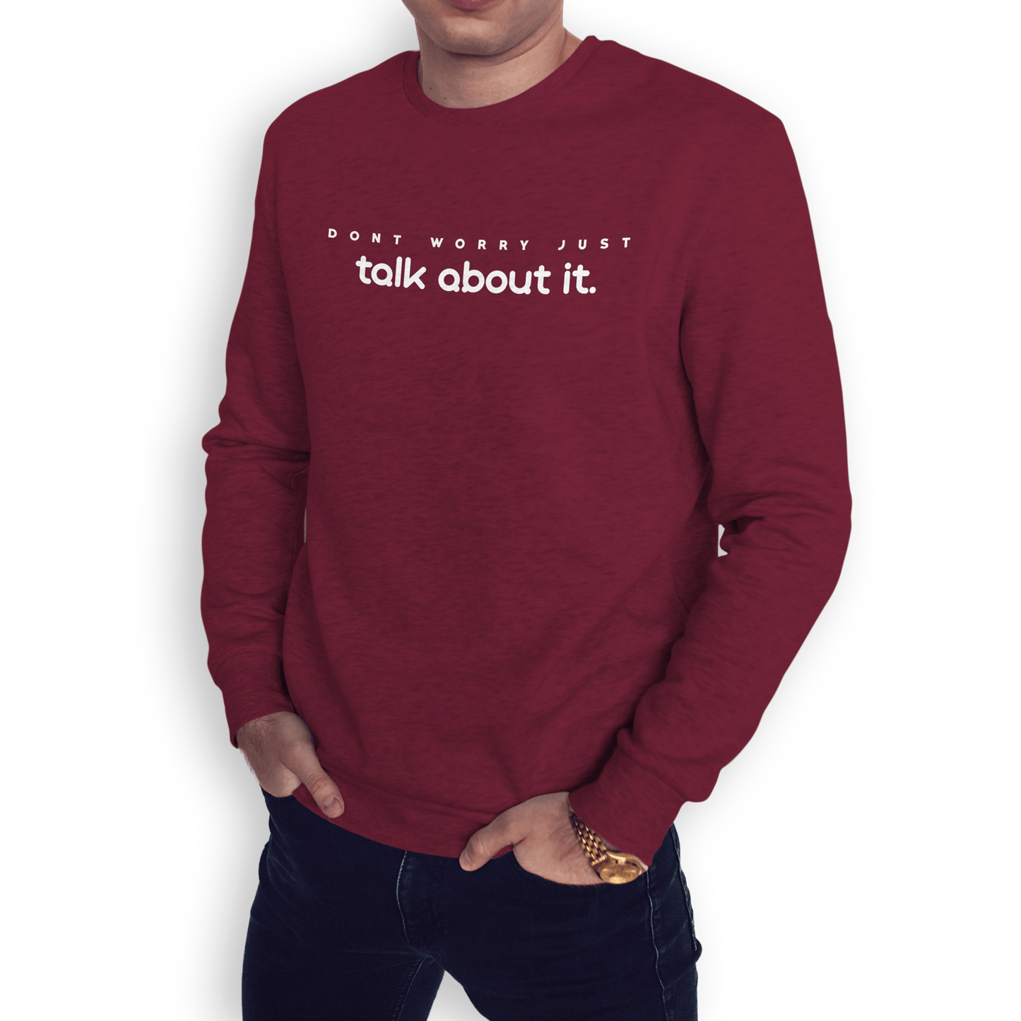 Bazarville Void SWT S Talk about it - Cranberry - Sweatshirt