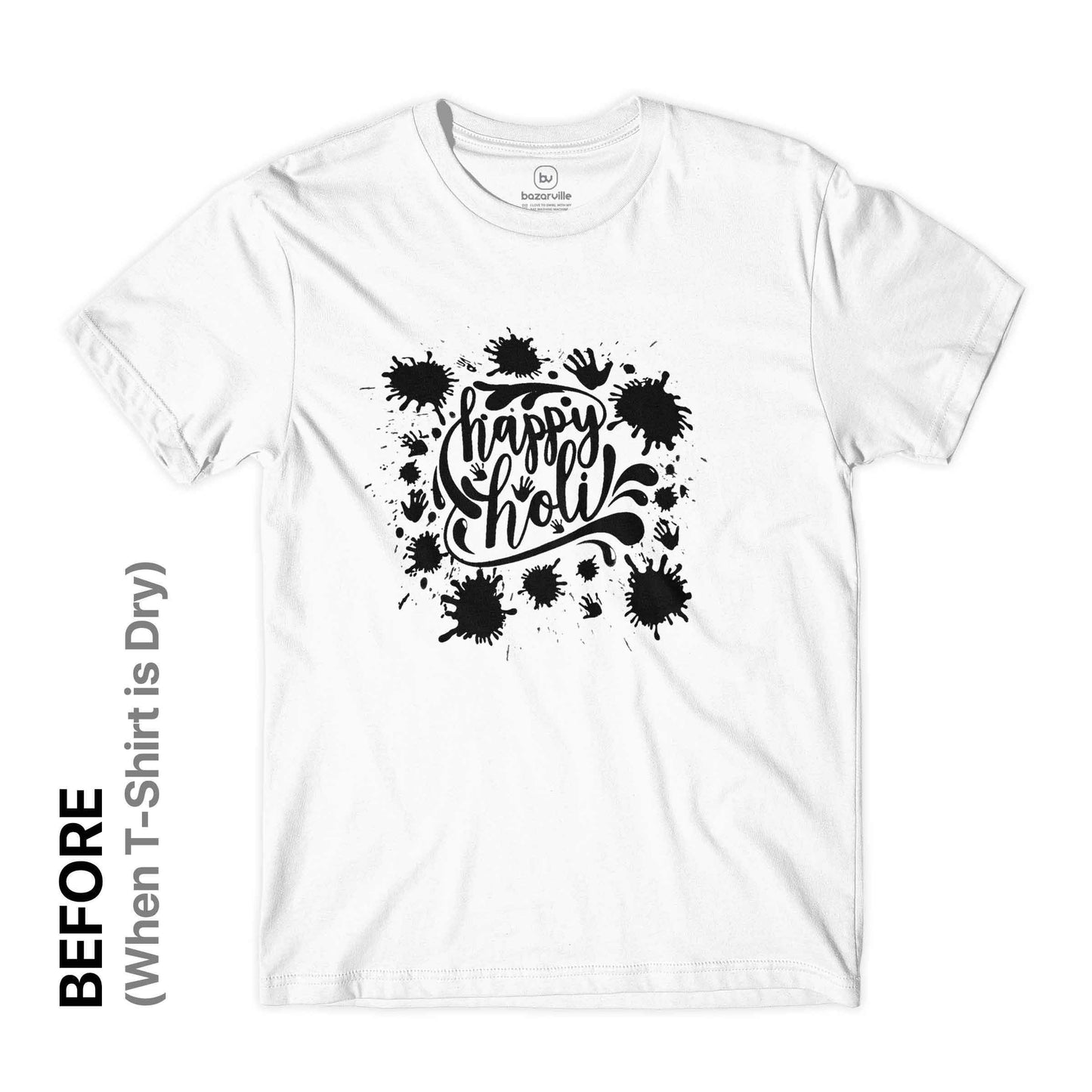 BV BV Design M / White Bleeding Tee - Holi Tshirt